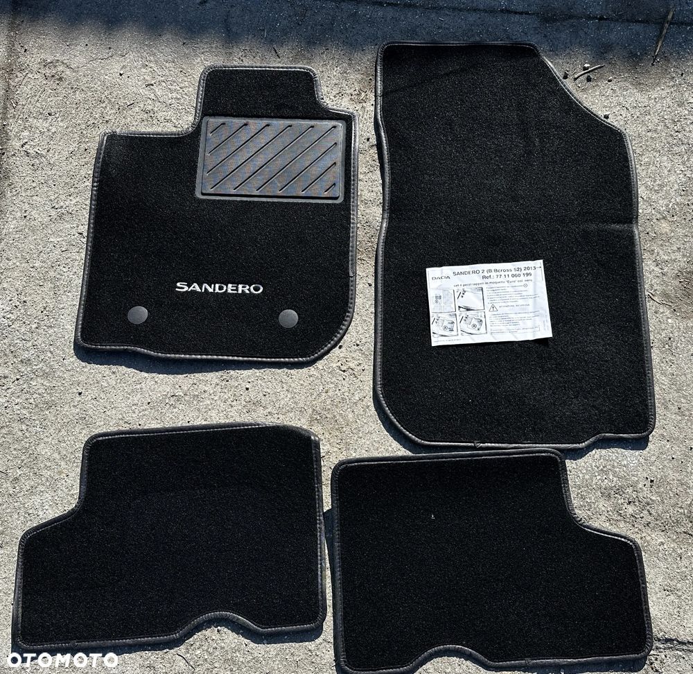 Dywaniki Welurowe Dacia Sandero II Stepway Oryginał Komplet - 1