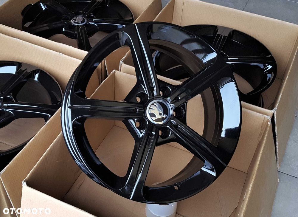 Alufelgi 17 5x112 Skoda Octavia Kodiaq Superb Yeti Karoq Czarne ! 487#