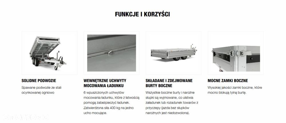 Brenderup Wywrotka TB 4310 STB DMC  2700kg burty otwierane Platforma - 8