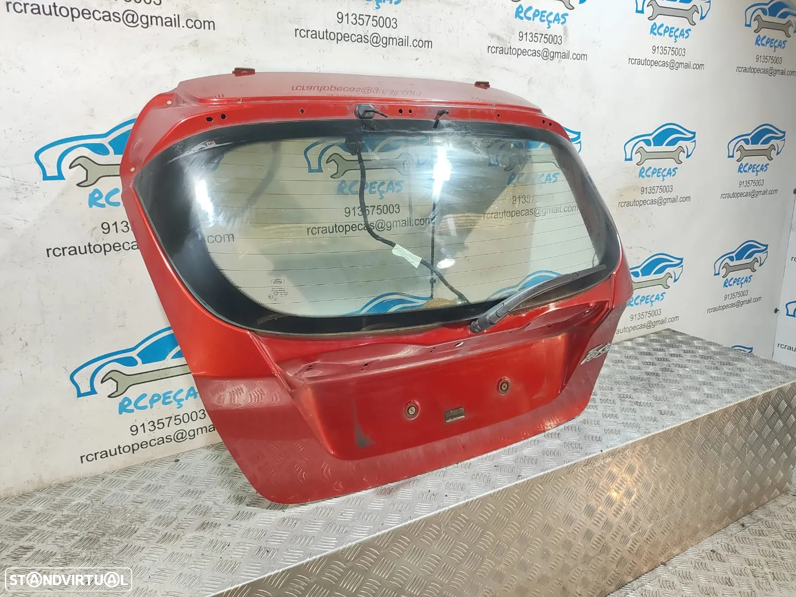 Porta / Tampa da Mala Ford Fiesta VI 6 MK6 em Vermelho / Vermelha - 8