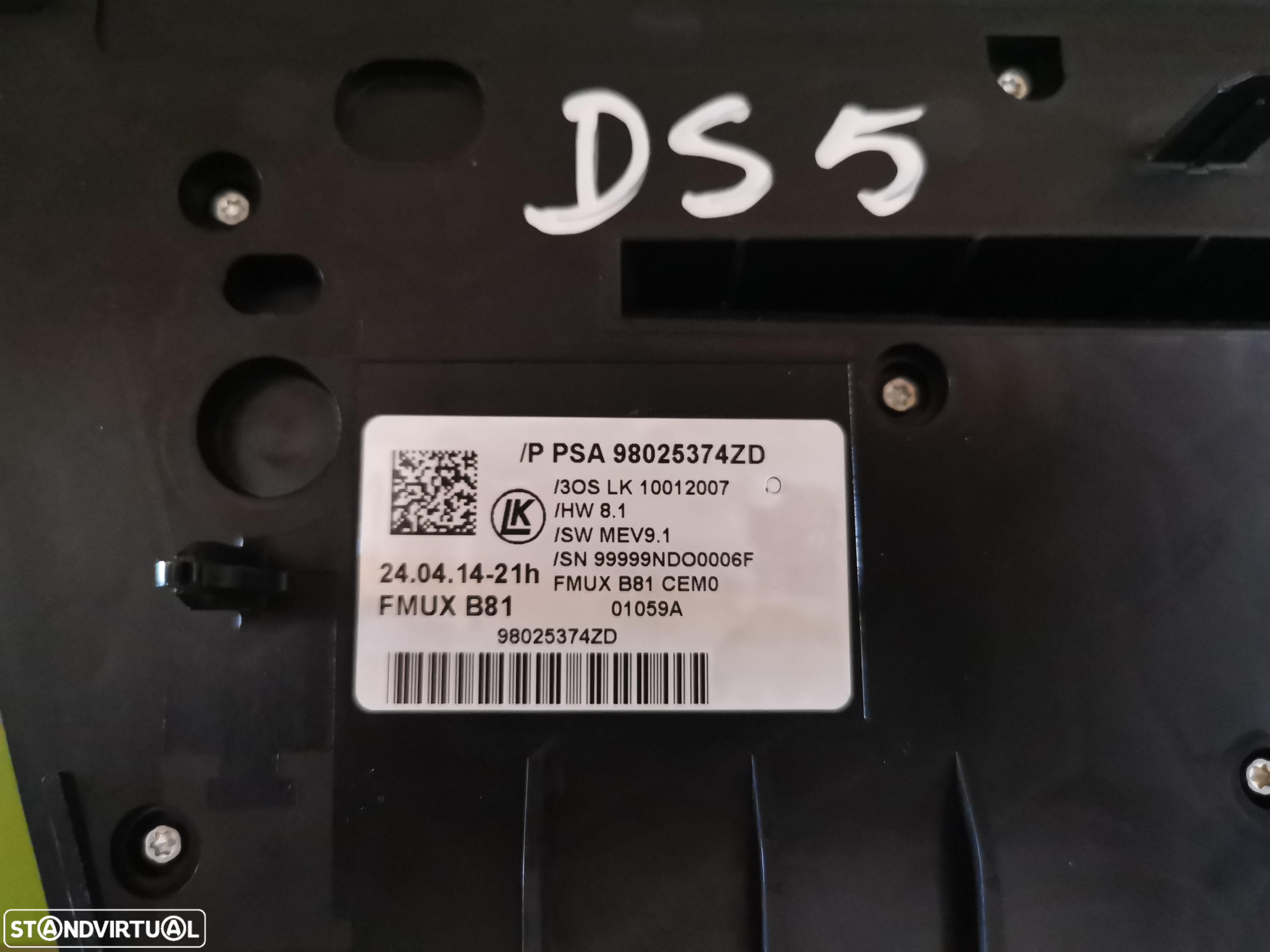 CITROEN DS5 COMANDO SOFAGEM / RÁDIO MULTIFUNÇÕES - Z272 - 7