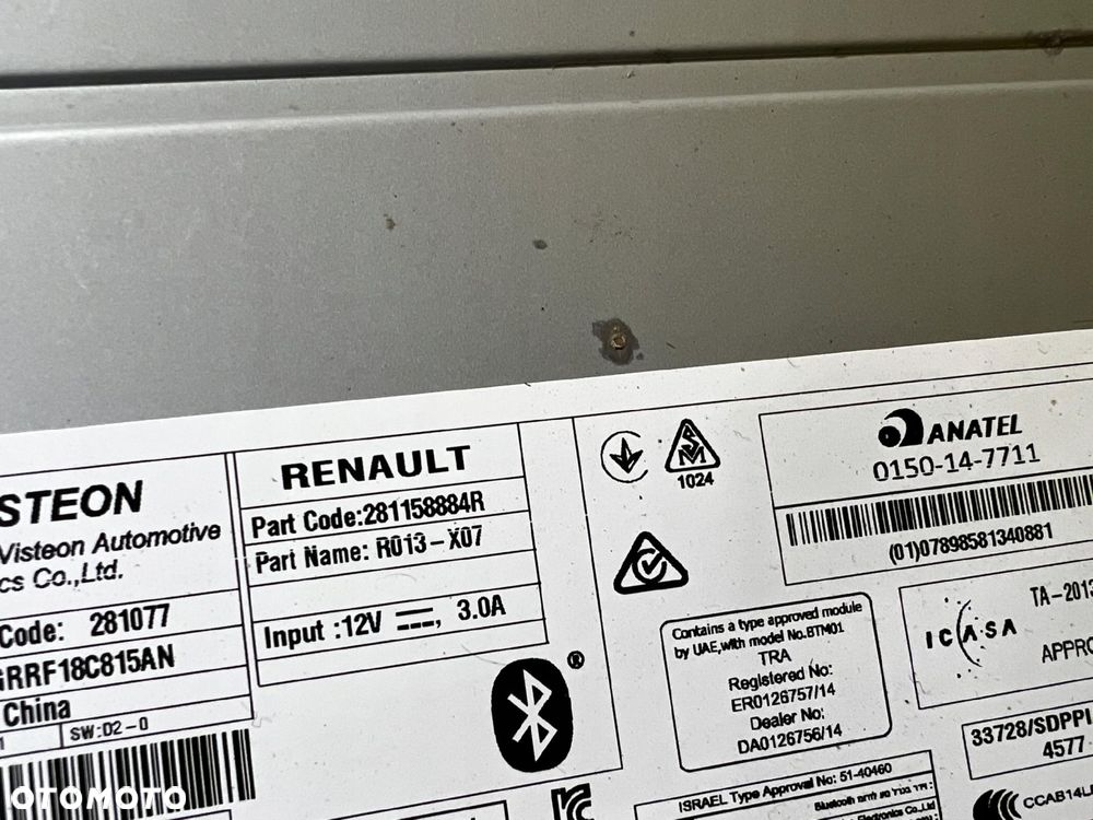 RADIO ODTWARZACZ CD MP3 USB DACIA DOKKER DUSTER II - 7