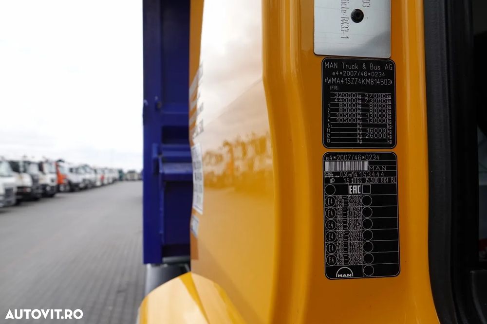MAN TGS 35.500 / 8x4 / BASCULANTE / HYDROBURTA / BORDMATIK / NAVI / 2019 - 37
