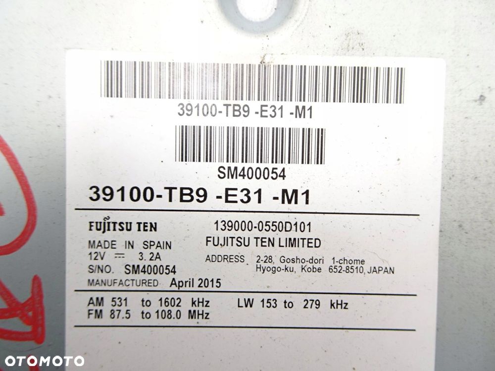 radio cd nawigacja honda civic ix lift - 6