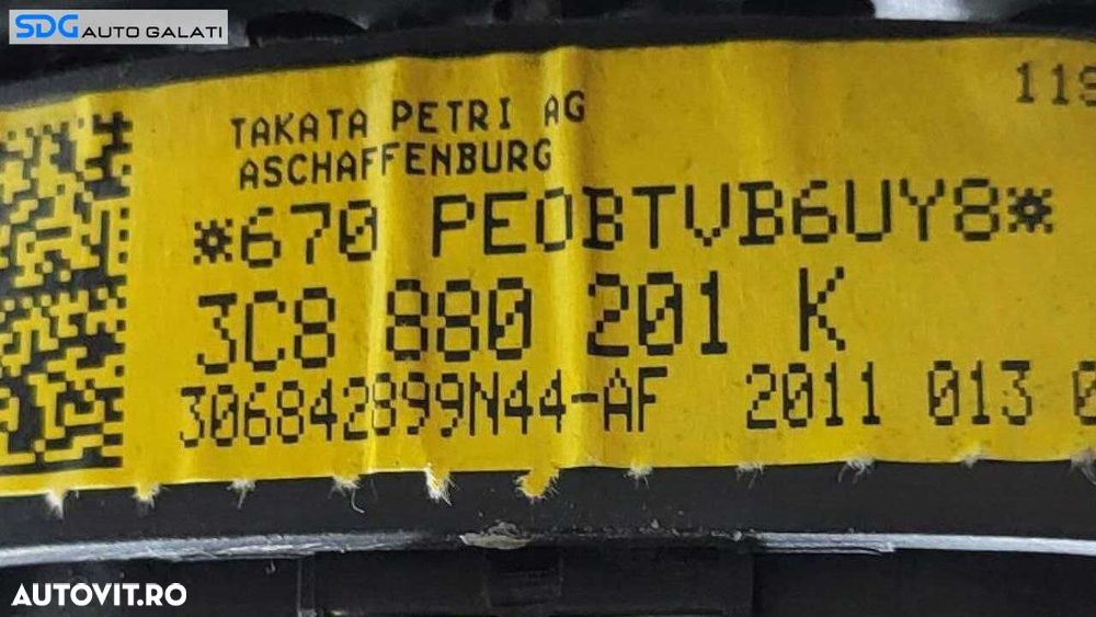 Airbag de pe Volan Volkswagen Passat B7 2010 - 2015 Cod 3C8880201K [L7603] - 5