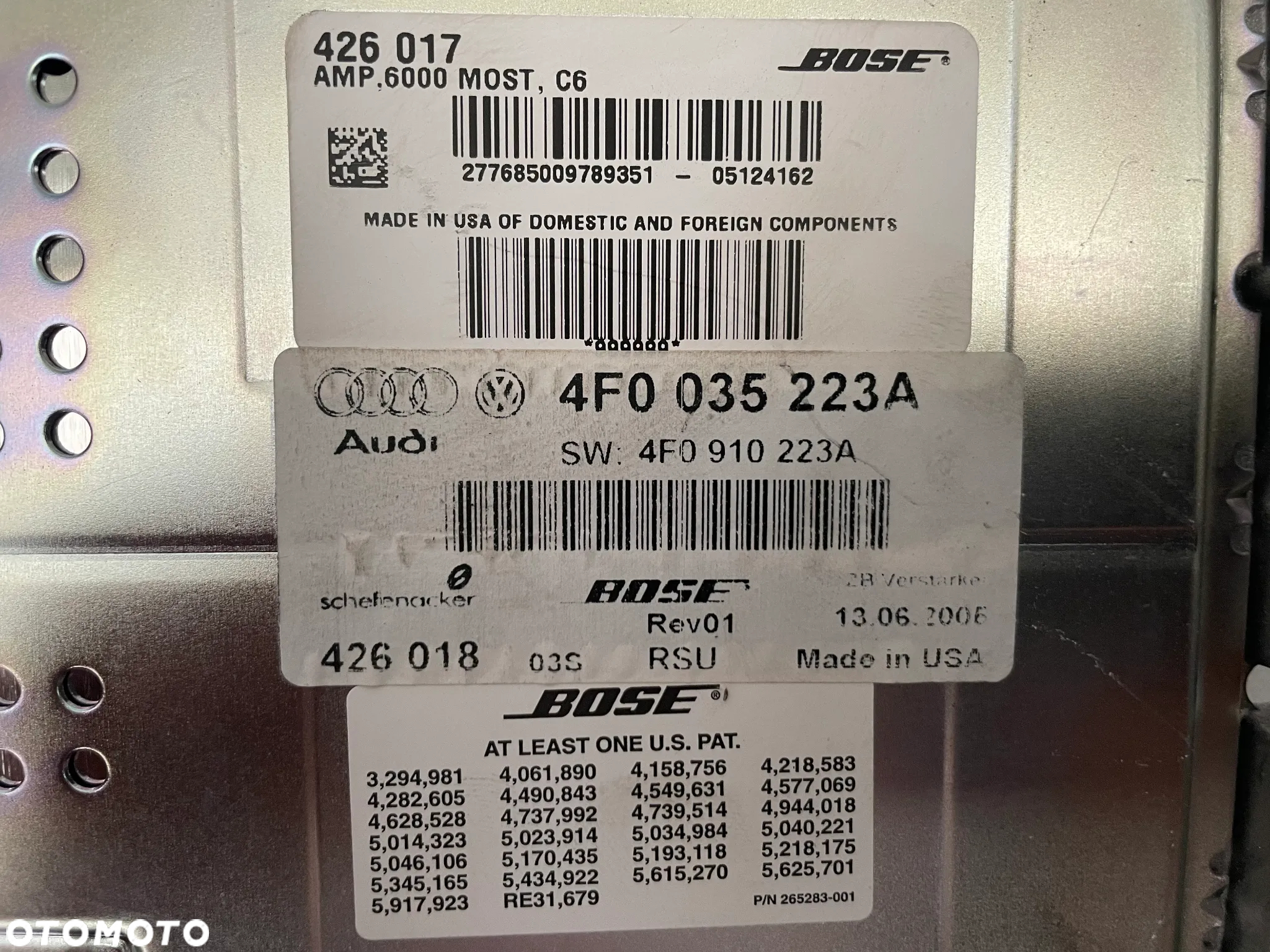 Audi A6 C6 Wzmacniacz Bose 4F0035223A - 2