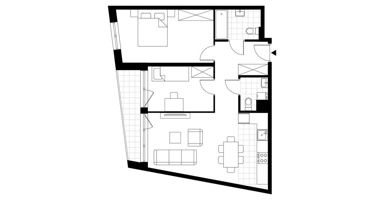 3-pokojowe mieszkanie 61m2 + loggia - Pełny obrazek: 4/11