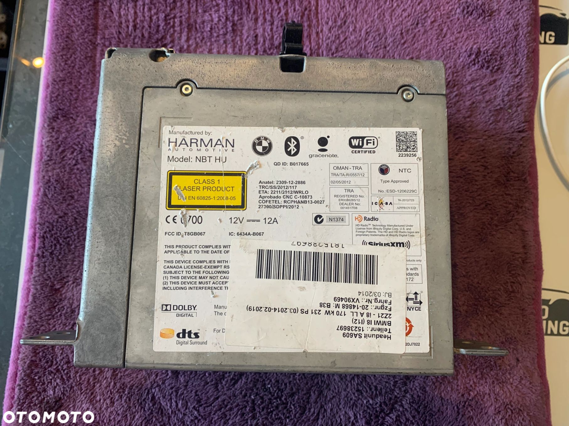 RADIO NAWIGACJA HARMAN NBT HU 9351672 BMW I3 I8 MINI F55 F56 - 2