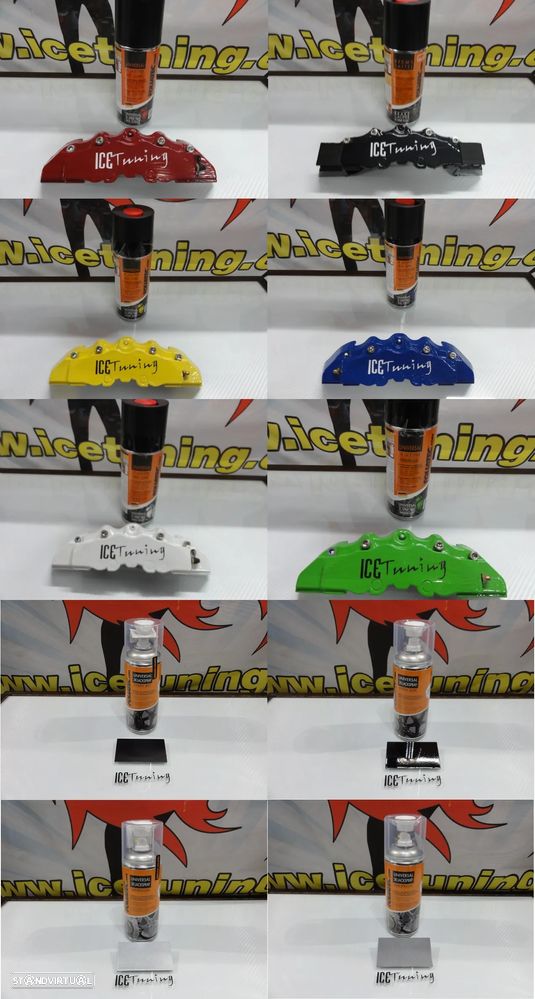 Tinta em spray de alta temperatura Foliatec para bombas / pinças de travão, kit 2 componentes em vermelho brilhante, azul brilhante, branco brilhante, preto brilhante, amarelo brilhante, cinza prata brilhante, gun metal brilhante, verde brilhante preto mate - 1
