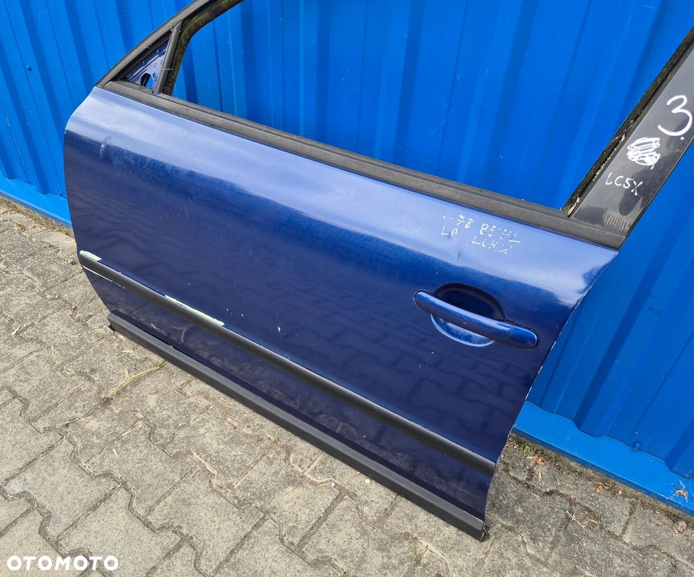 DRZWI PRZÓD LEWY LEWE VW PASSAT B5 FL NIEBIESKI - 13