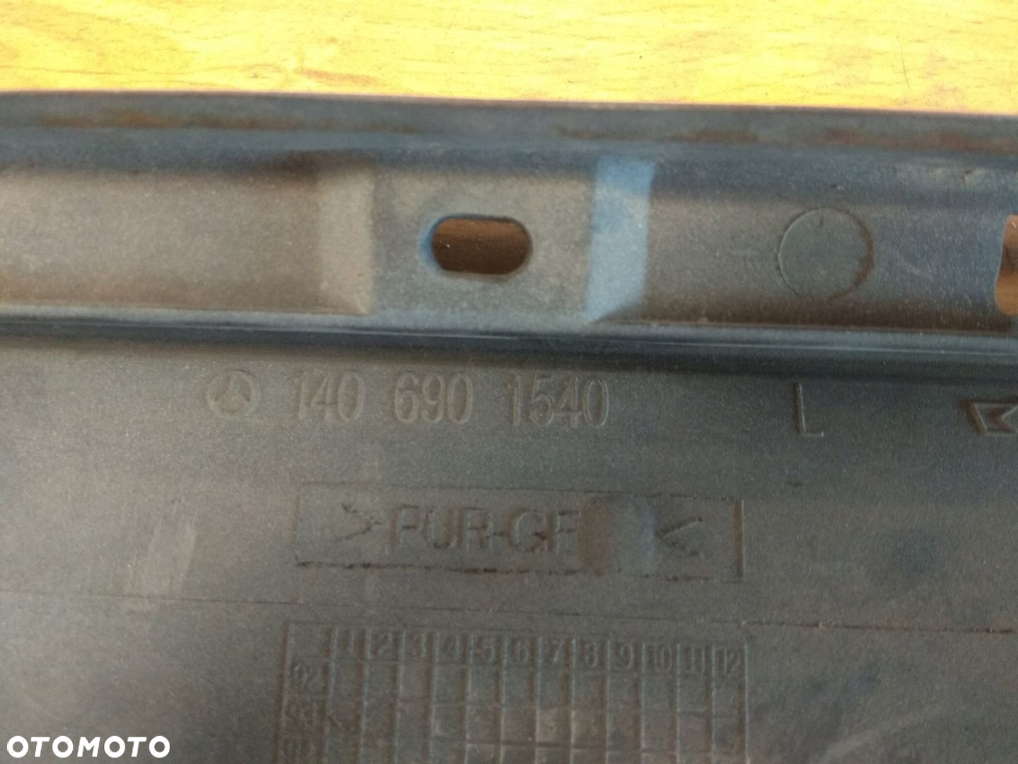 MERCEDES W140 NAKŁADKA PROGU LEWA 1406901540 - 5