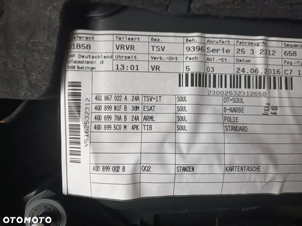 Audi A6 C7 Sedan S-Line Fotel fotele kanapa boczki skóra grzane wentylowane 28km - 9