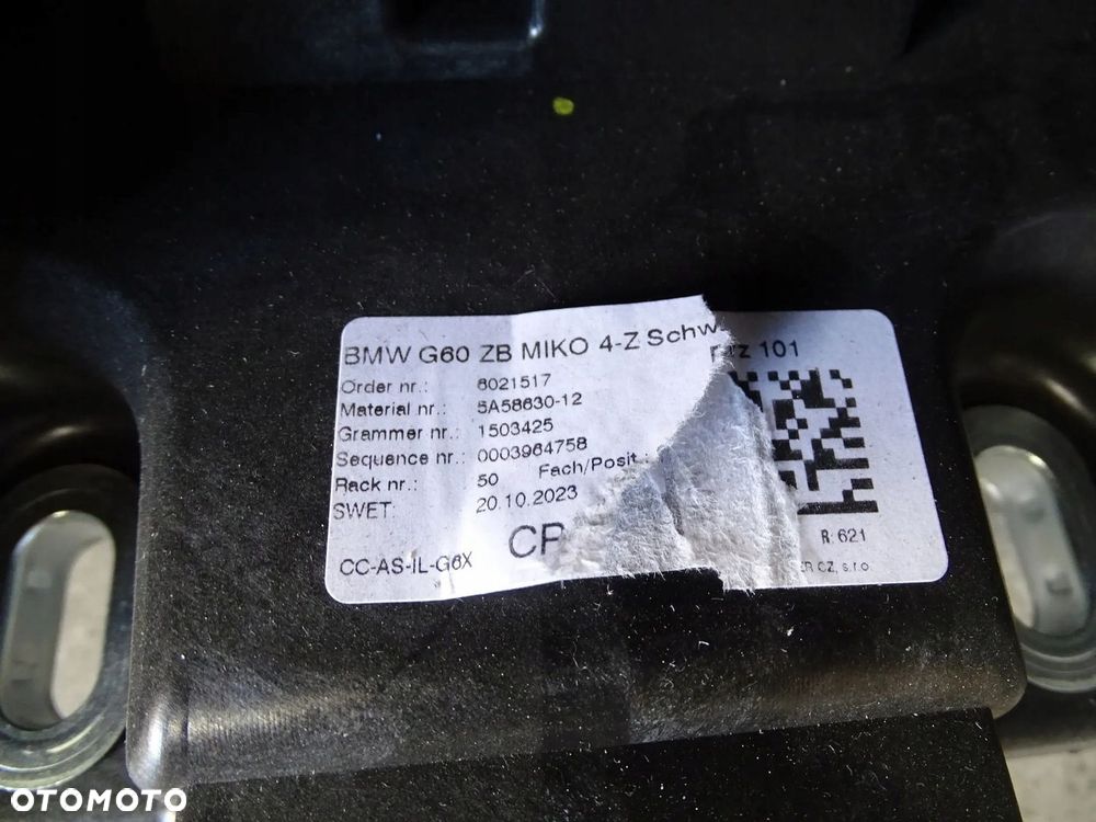 TUNEL ŚRODKOWY BMW 5 G60 G61 PODŁOKIETNIK SKÓRA SKÓRZANY CZARNY SCHWARZ - 4