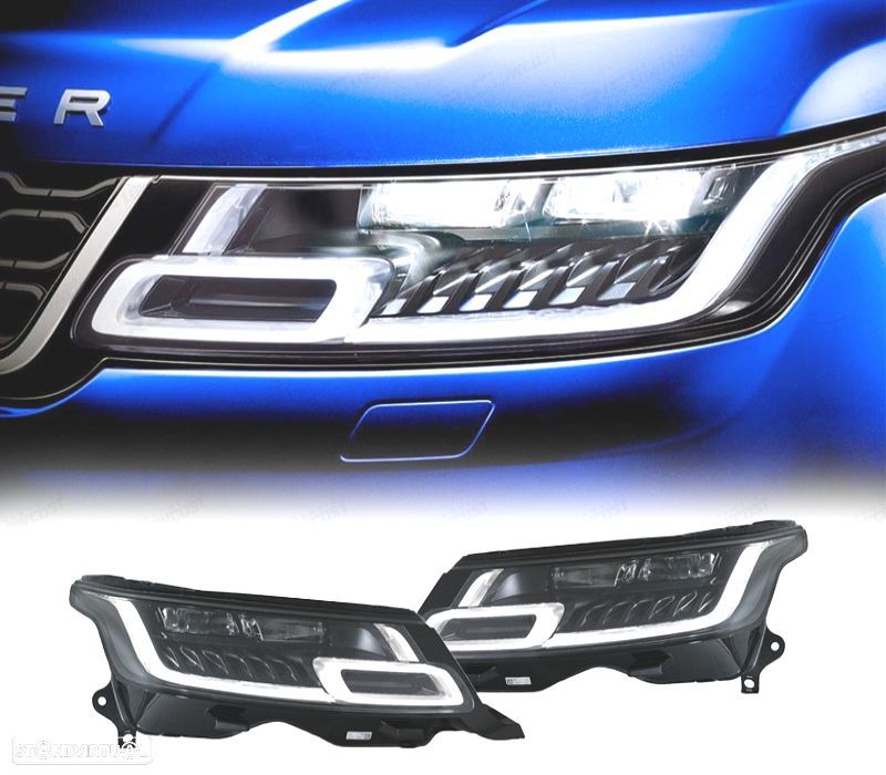 FARÓIS RANGE ROVER SPORT L494 13-17 LED DINÂMICOS LOOK 18- - 1