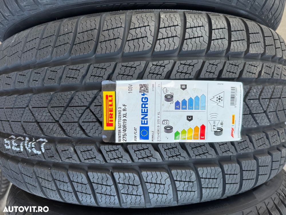 Vând set anvelope 245/45/19-275/40/19 Pirelli cu runflat de iarnă noi - 3