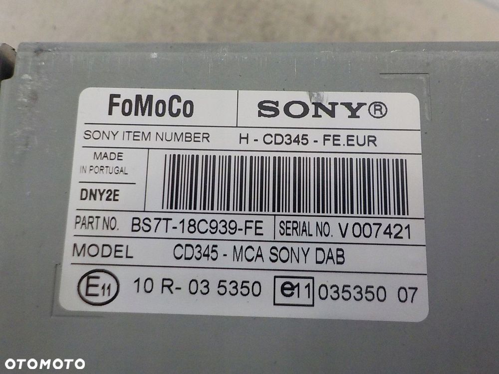 FORD S-MAX RADIO FABRYCZNE SONY KOD BS7T-18C939-FE - 2