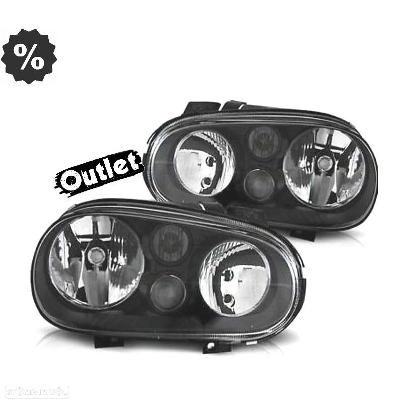 R147525C2 FAROL ESQ PARA VOLKSWAGEN VW GOLF 4 MK IV 97-03 FUNDO PRETO BLACK EDIT - 5