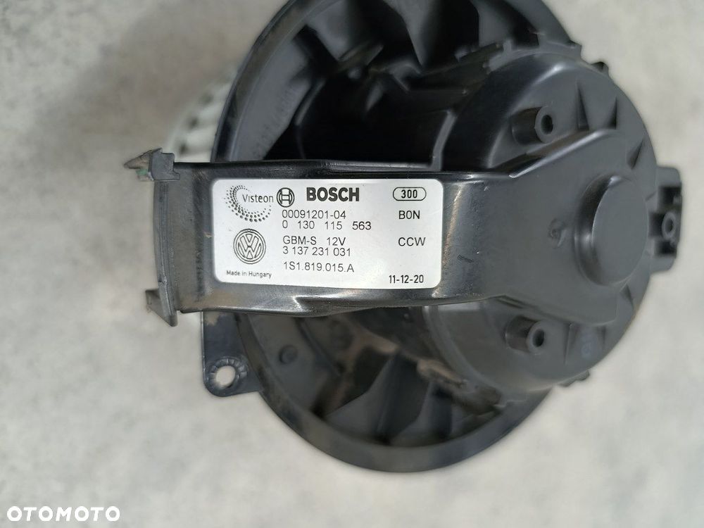 WENTYLATOR NAWIEWU, DMUCHAWA VW UP! 1S1819015A  0130115563  BOSCH VISTEON - 6