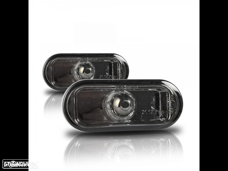 Piscas laterais + lâmpadas cromadas para VW Bora, Golf 3, Golf 4, caddy, fox, Eos, Lupo, Passat 35i, 3B, 3BG, Polo 6N, 6N2, 9N, vento, T5, Sharan, jetta 3, Multivan Transporter, Vento +96 fundo smoke ou em cristal - 8