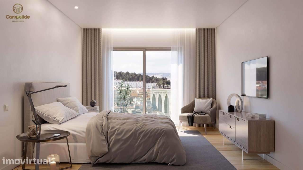Apartamento T1 com terraço e parqueamento no "Campolide Residences", L - Grande imagem: 5/23
