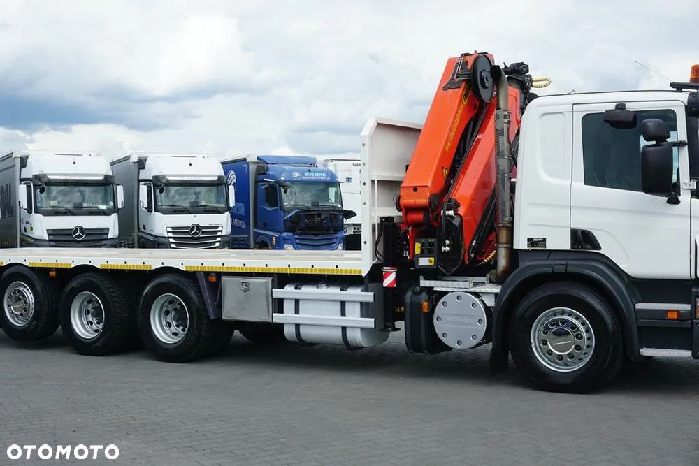 Scania / P 420 / 8 X 4 / TRIDEM / SKRZYNIOWY + HDS / PALFINGER PK 26002 / WYS. 12 M / DŁ. 8 M - 18