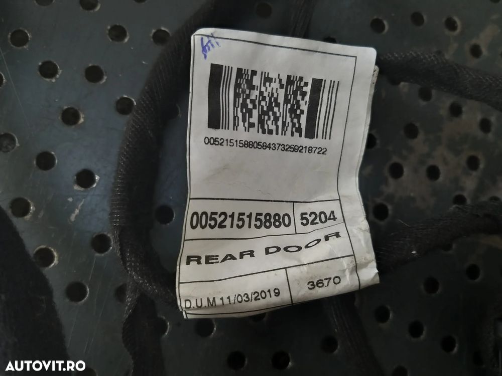 Cablaj instalatie electrica usa dreapta spate jeep renegade 0052151880 - 3