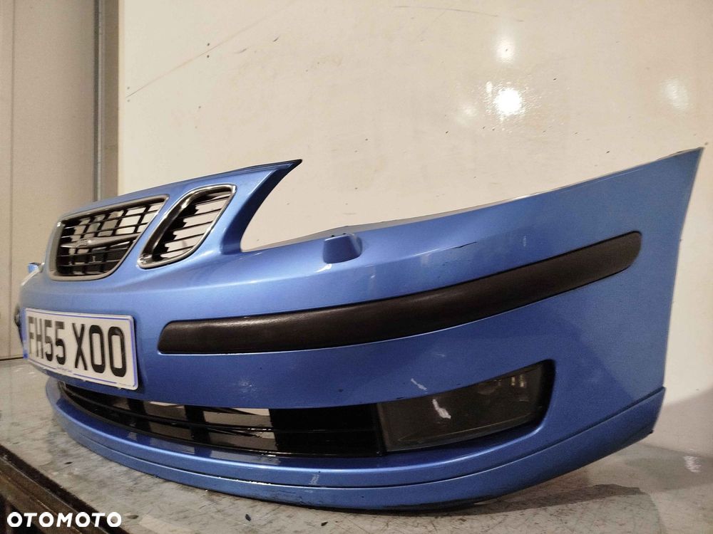 ^ ZDERZAK PRZÓD PRZEDNI SAAB 9-3 93 CABRIO ELECTRIC BLUE NIEBIESKI BŁĘKITNY SPRYSKIWACZE LAMP XENON HALOGENY - 3