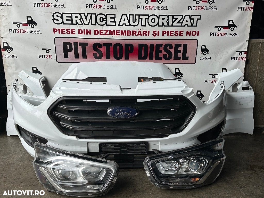 Fata completa FORD CUSTOM 2021 2022 2023 2024 bara fata 4 senzori faruri, capota, trager, radiator, aripi - 2