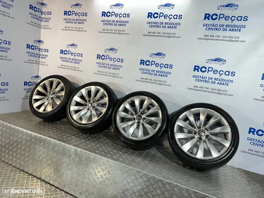 .Conjunto Jantes 18 Interlagos Originais VW Volkswagen 5x112 8J ET41 3C8601025D - 6
