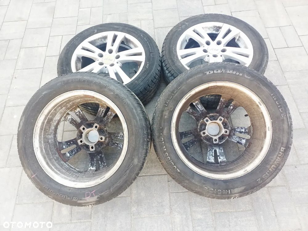FELGI Z OPONAMI KOŁA ALUMINIOWE FLW VW SHARAN I R16 5X112 ET38 57,1 mm OPONY BRAVURIS 2 R16 205/55 LATO NR13 - 14