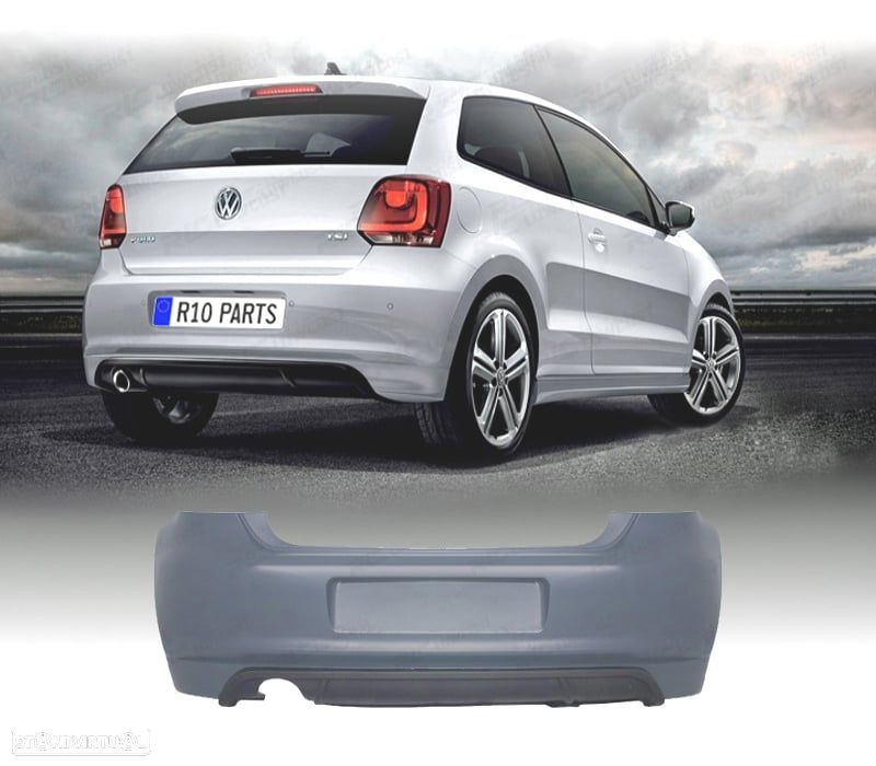 PÁRA-CHOQUES TRASEIRO VOLKSWAGEN VW POLO 6R LOOK R 09-17 - 1