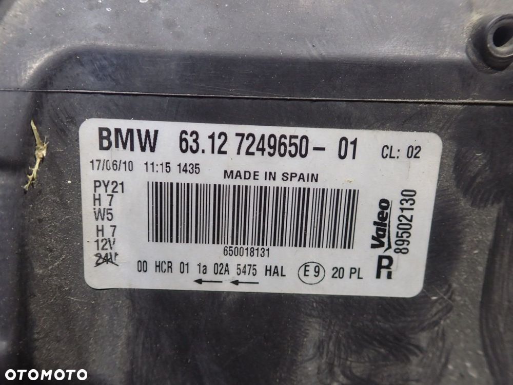 LAMPA PRAWA PRZEDNIA BMW 118 2.0  7249650-01 - 6