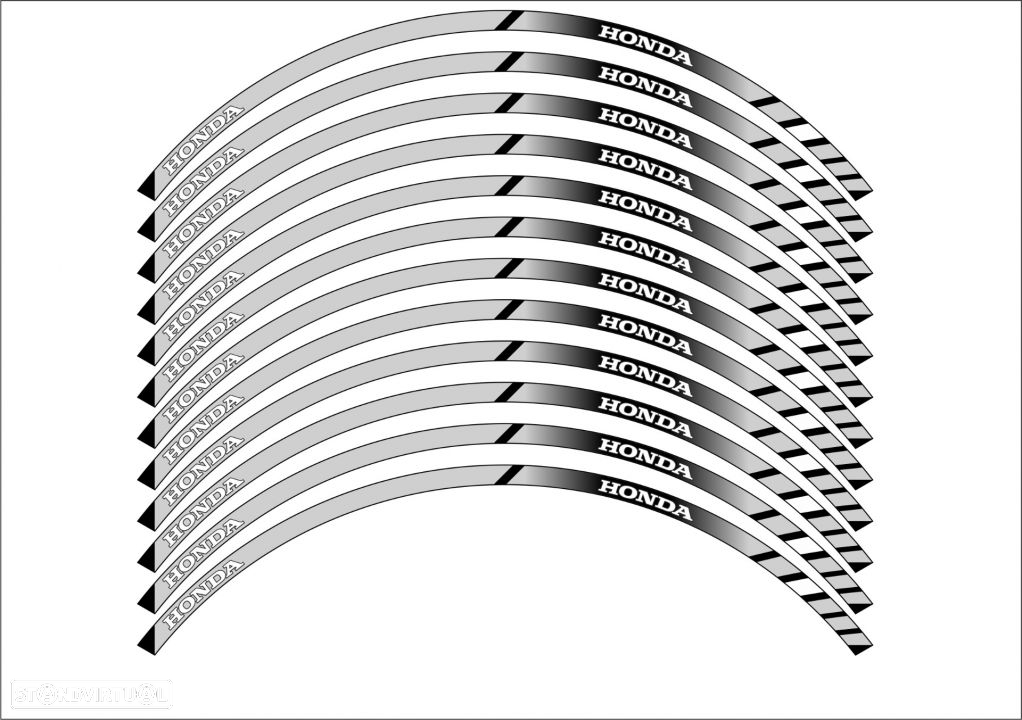 fitas honda autocolantes para jantes roda aro 17 - 3