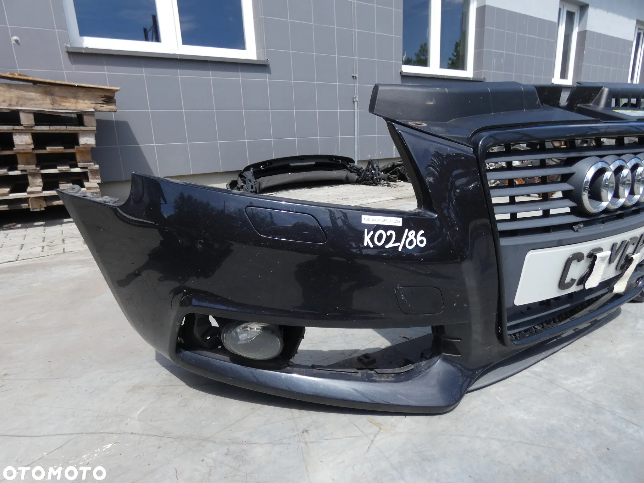 AUDI A3 8P LIFT S-LINE ZDERZAK PRZÓD PRZEDNI CZARNY LZ9Y GORLICE K02/86 - 3