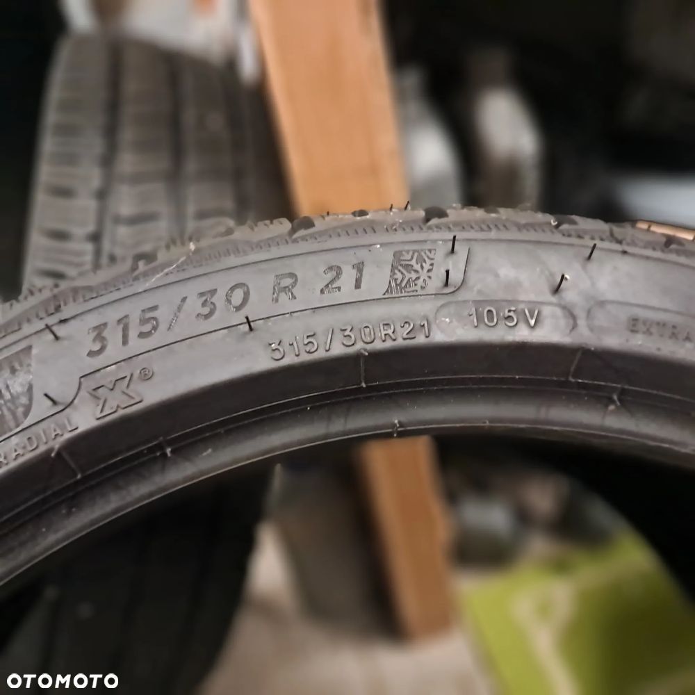 Opony zimowe 315/30/21 315/30R21 michelin pilot alpin 5 2szt 2x6,5mm ładne - 4