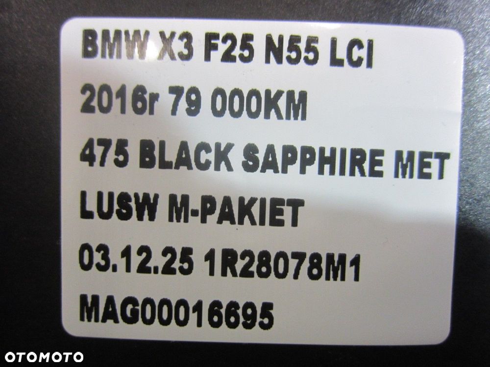 BMW X3 F25 F15 CZUJNIK MARTWEGO POLA MODUŁ ASYSTENT PASA RADAR LEWY 6873289 - 7