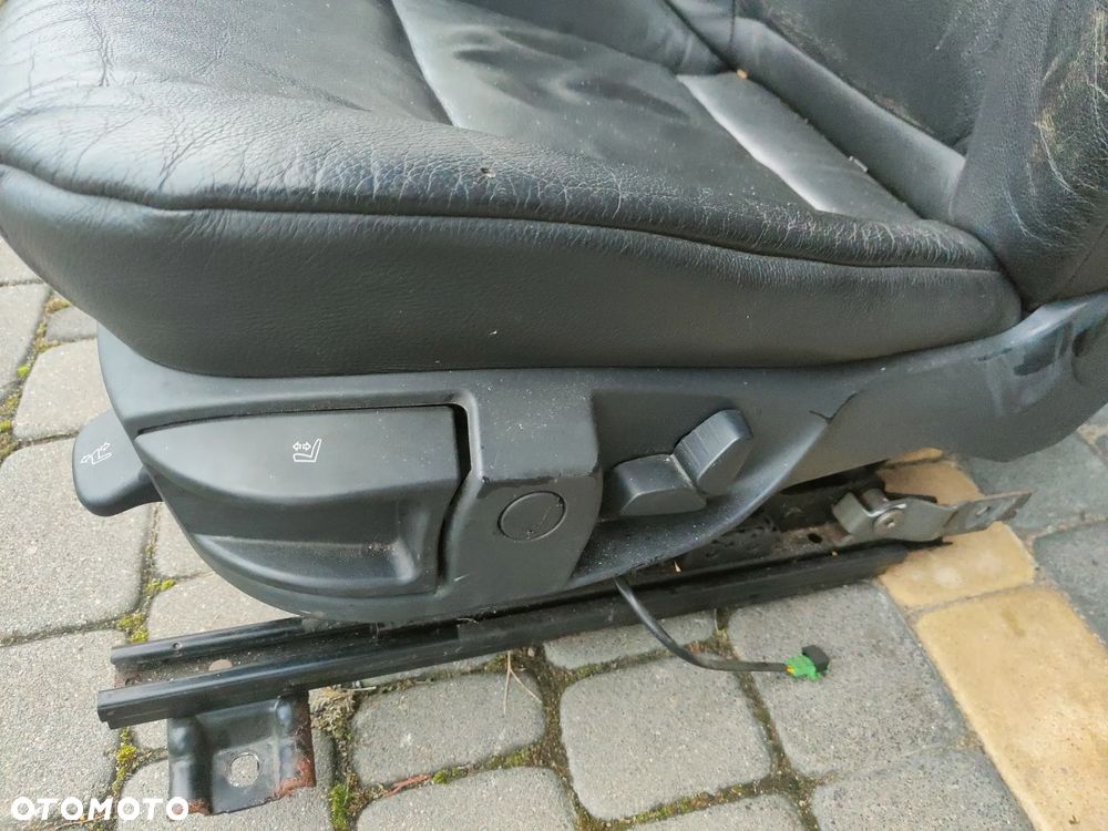 BMW E60 E61 Fotel kierowcy lewy Skórzany Grzany Czarny - 8