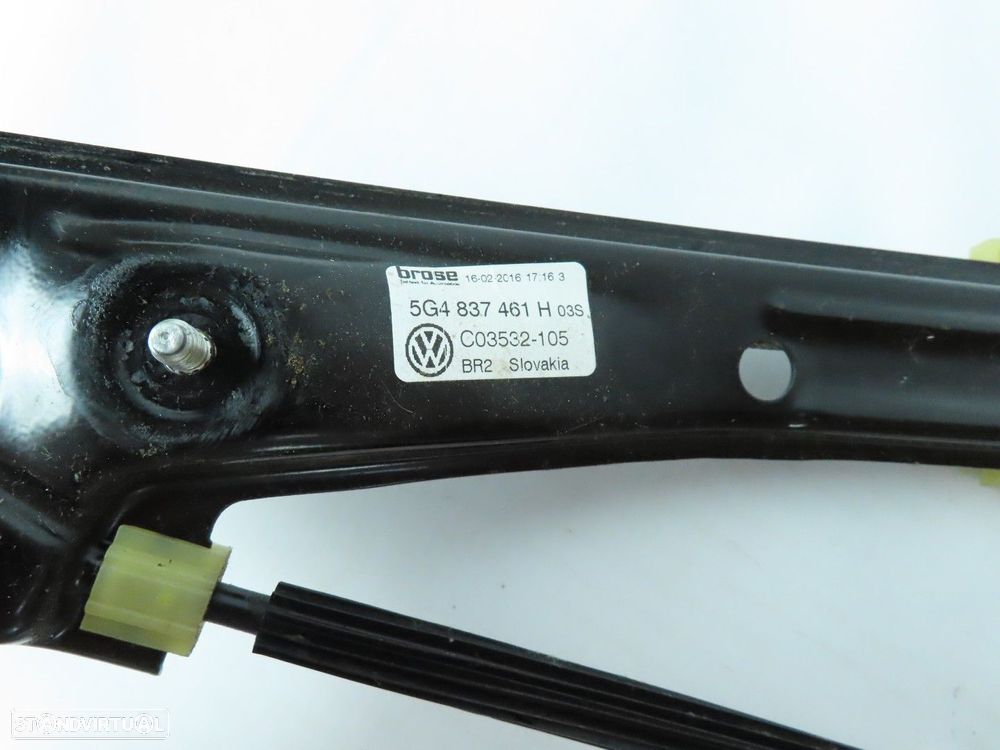 Elevador da Porta sem Motor Esquerdo/Frente Seminovo/ Original VW GOLF VII (5G1,... - 3