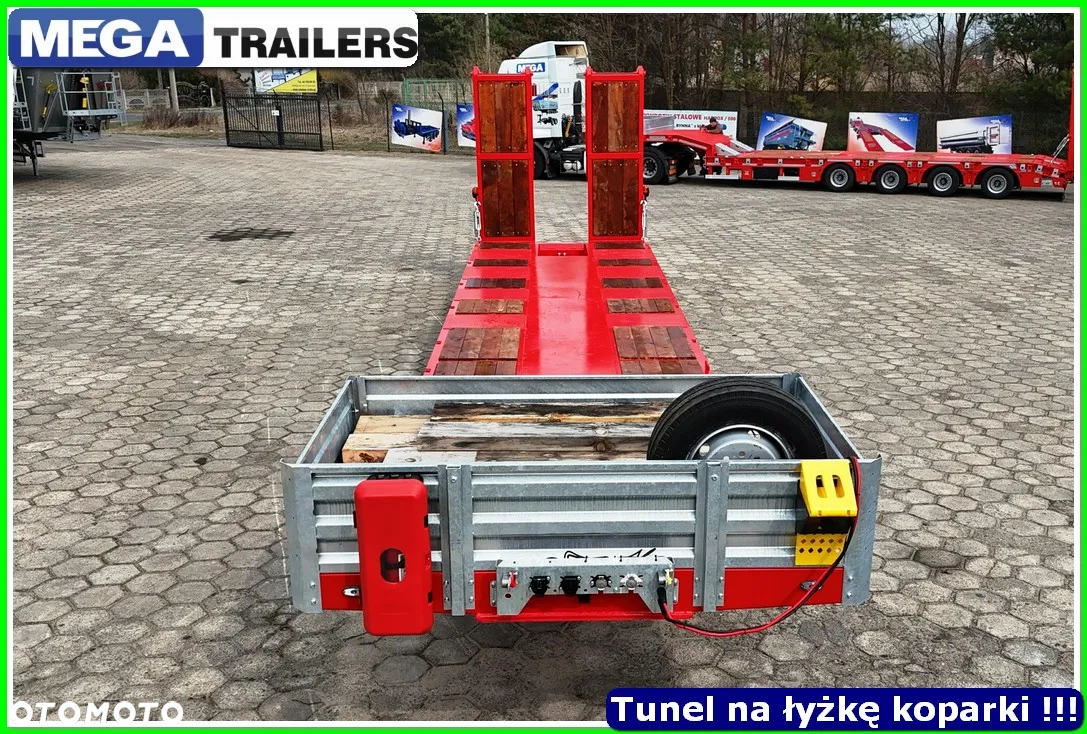 Mega Nisko podłoga 4 osie,  dł. 9,50 m, TUNEL na RAMIĘ KOPARKI !!! - 8