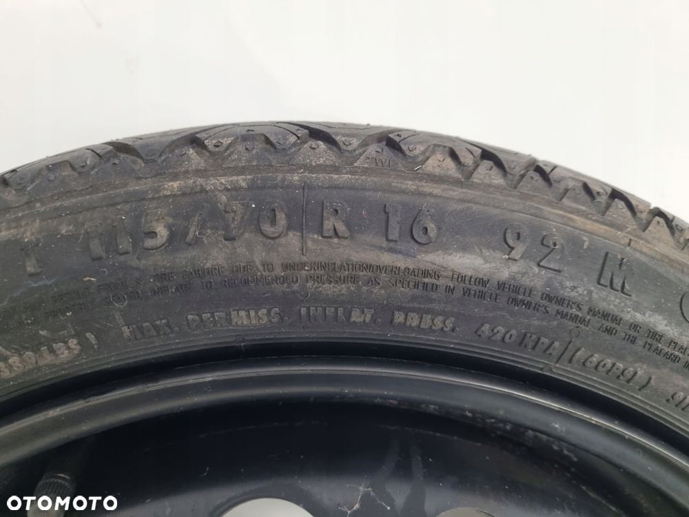 KOŁO DOJAZDOWE ZAPASOWE Opel Vectra C Astra H 115/70 R16 2160132 5x110 - 7