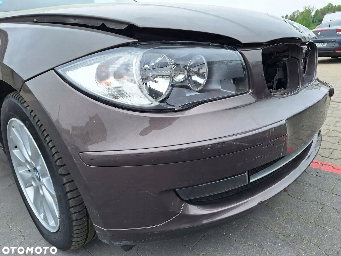 BMW 1 I E87 LCI LIFT A17 A17/8 HAVANNA METALLIC ZDERZAK PRZÓD HALOGENY - 10