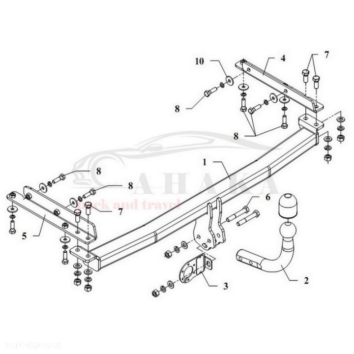 Hak Holowniczy Odkręcany Do Nissan Micra K12 Hatchback 2003-2010 - 4