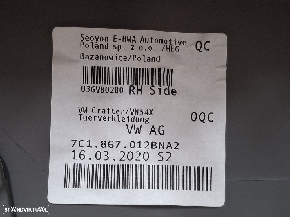 Quartela Frente Direita  Volkswagen Crafter Caixa (Sy_, Sx_) - 3