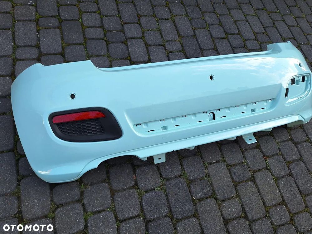 FIAT 500S 500 S SPORT 13-17 B.ŁADNY! CAŁY-NIE KLEJONY! ZDERZAK TYŁ TYLNY BEZ KRATKI KOLOR MIĘTOWY ORYG FIAT 735565271 WY - 4