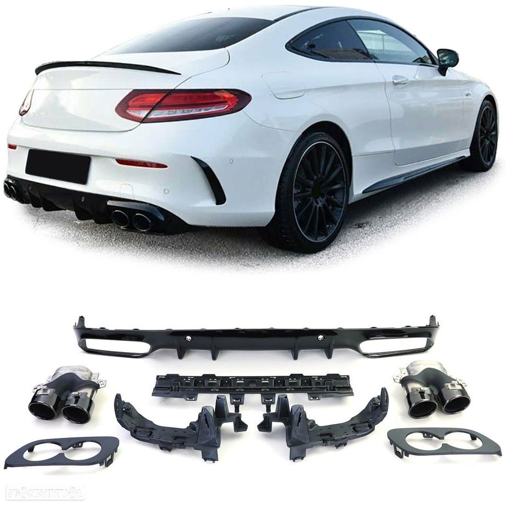 Difusor parachoques Look 43 AMG Trás Novo MERCEDES-BENZ C-CLASS Coupe (C205)/MER... - 5