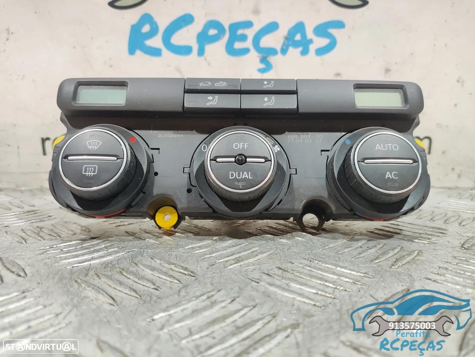 Climatronic VW Volkswagen Scirocco Mk3 - 1K0907044CT - Display Sofagem Comando Ar Condicionado AC - 2004 / 2009 - Touran Golf Tiguan Variant Jetta - 4