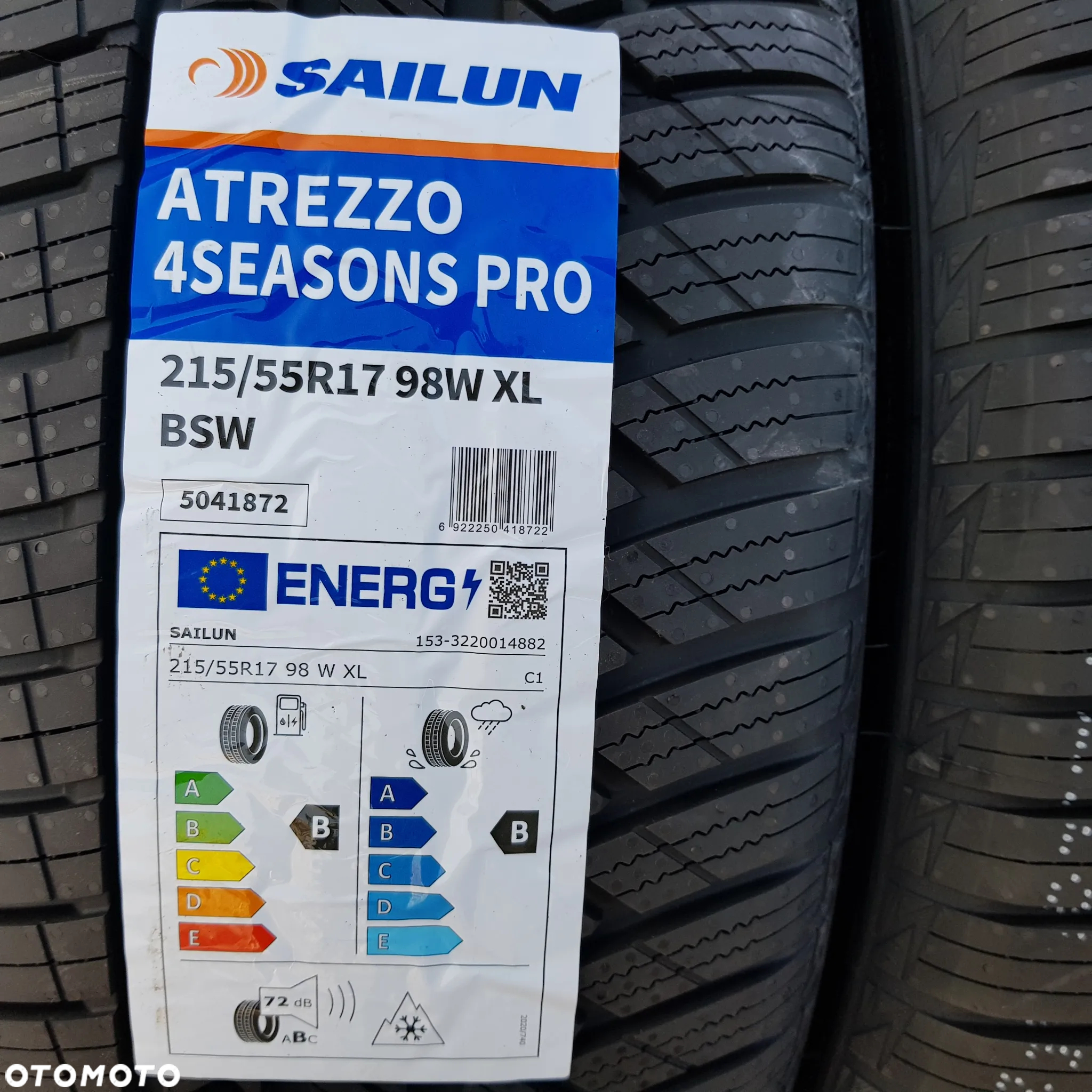 4x 215/55R17 Sailun Atrezzo 4Seasons Pro Nowy komplet opon całorocznych Poznań - 2