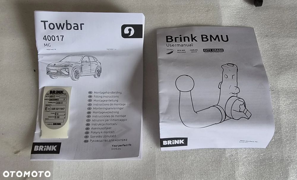 HAK HOLOWNICZY BRINK MG MARVEL R 2021- NOWY - 2