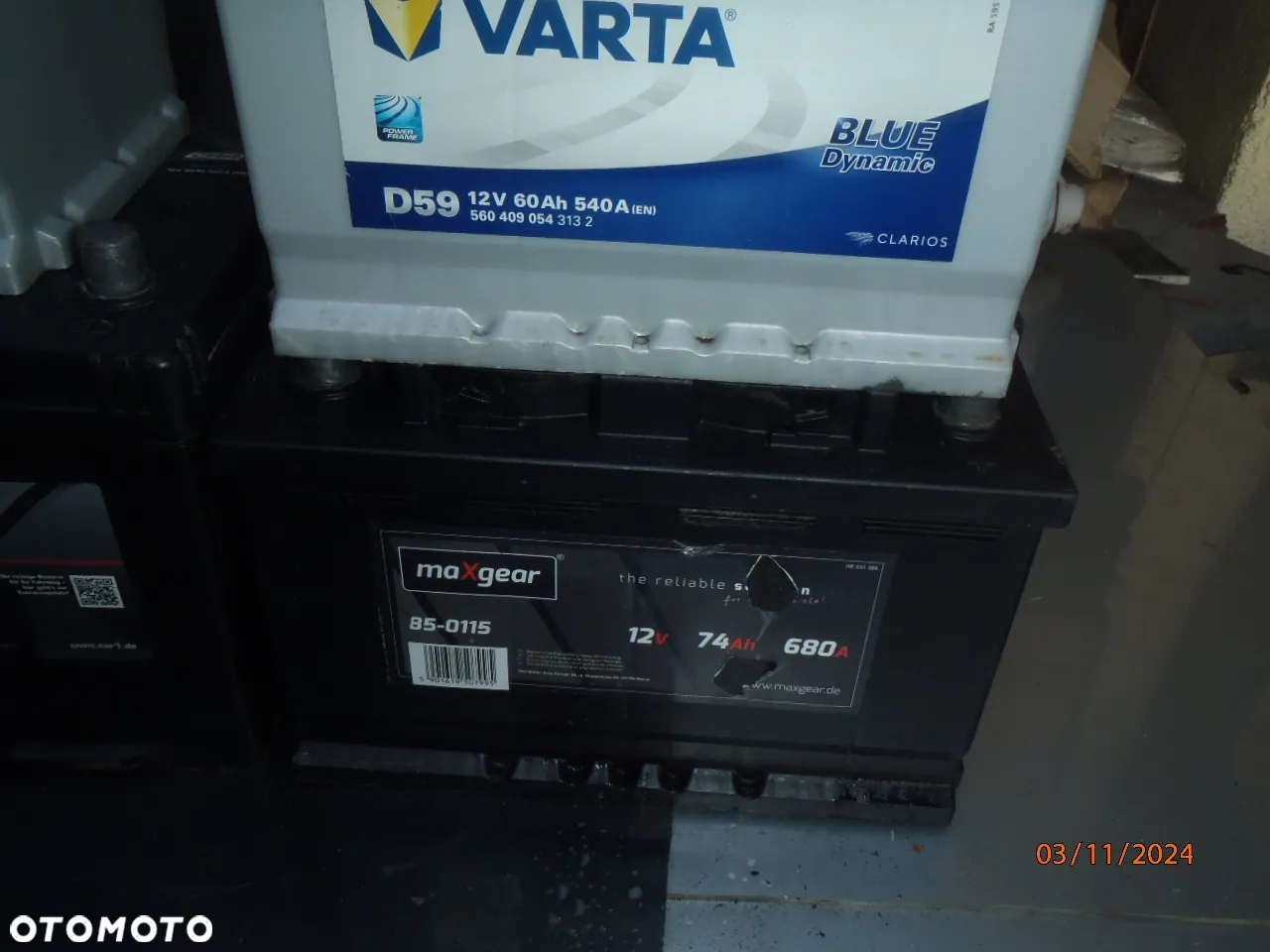 akumulator starline 95ah 800a/en 12v car1sc90j 90ah 680a maxgear 85-0115 74ah 680a oberdon dynamic 74ah 680a - 13