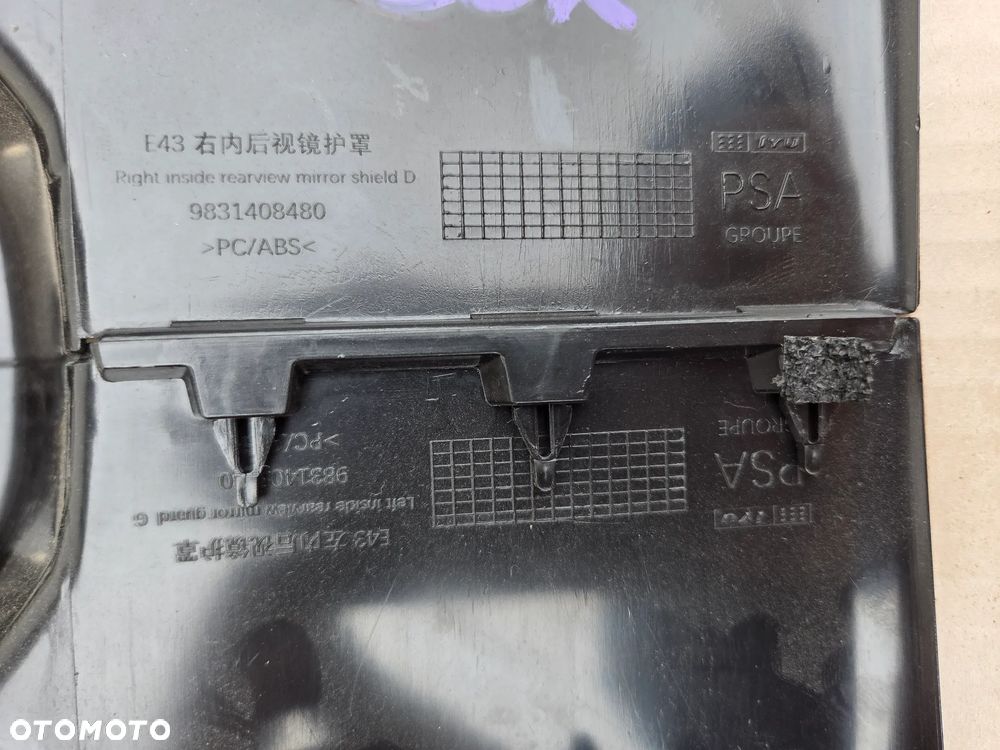 Osłona obudowa lusterka wewnętrznego Citroen C5X  9831408480 - 6